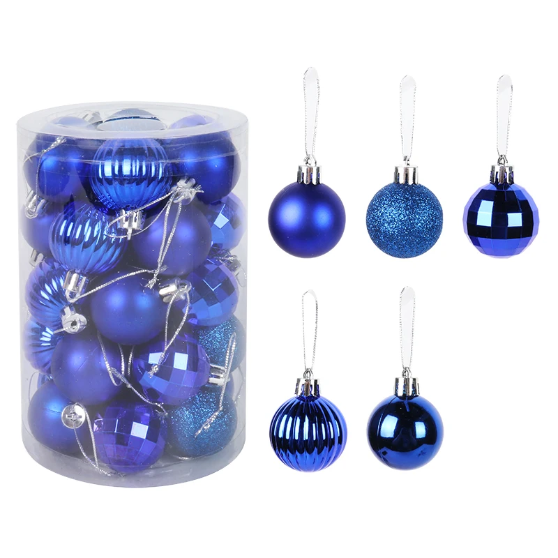 thumbnail image 1 of 34 piezas de bolas de adornos navideños de 4 cm para árbol de Navidad, bolas colgantes para decoración navideña, decoración para el hogar, Navidad 2024, decoración de Navidad, 1 of 5