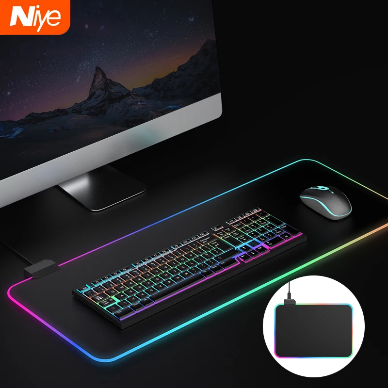 Коврик для мыши XL очень большой коврик игр клавиатуры RGB коврики геймерские