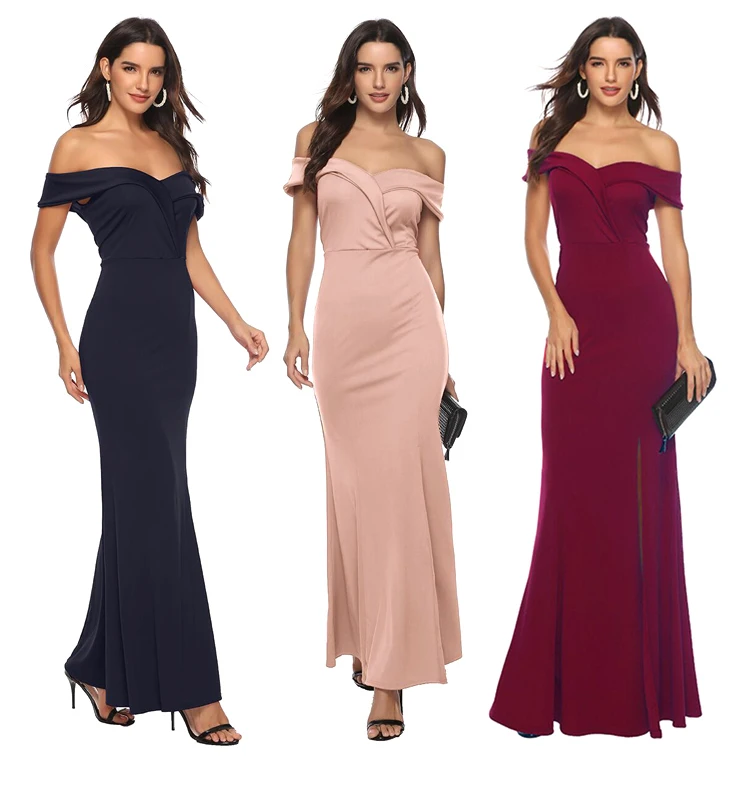 Long Dress for Guest Wedding Party for Woman Bridesmaid Elegant V-neck Floor-Length Long Prom Dress Champagne Vestidos Mujer
