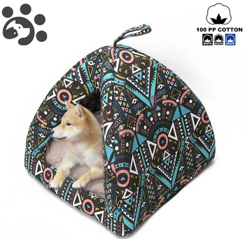 

Fleece House for Dog Pet Bed Soft Cotton Dogs Nest Breathable Sofa for Small Medium Kennel Dogs Non Slip Pets Bed for Cat BD0007