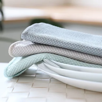 

Dishcloth Mix Color for Household Super Absorbent For Window Glass Polyester Fiber Kitchen Rags Cleaning Towel 3Pcs/Set 30*40cm