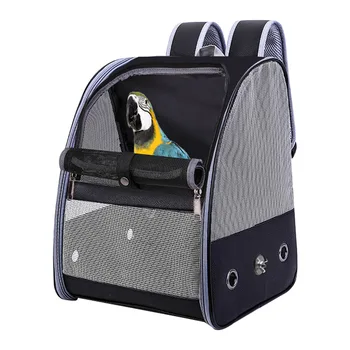 Accessories Pet Backpack Bird Parrot Travel Bag Cage Mesh Breathable Fashion Outdoor Adjustable Strap Foldable Carrier Zipper 4