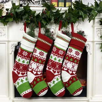 

Christmas Tree Hanging Gift Sock Christmas Decoration Stocking Sock Gift Candy Bags Lovely Gift Bag For Christmas
