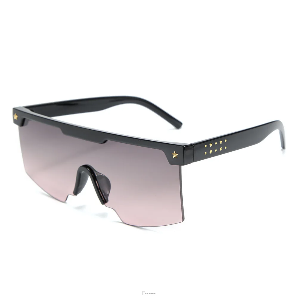 Oversized Square Sunglasses Men Luxury Brand Women Sun Glasses Vintage Designer UV400 Retro brwon Male Eyewear FML - Цвет линз: black gary