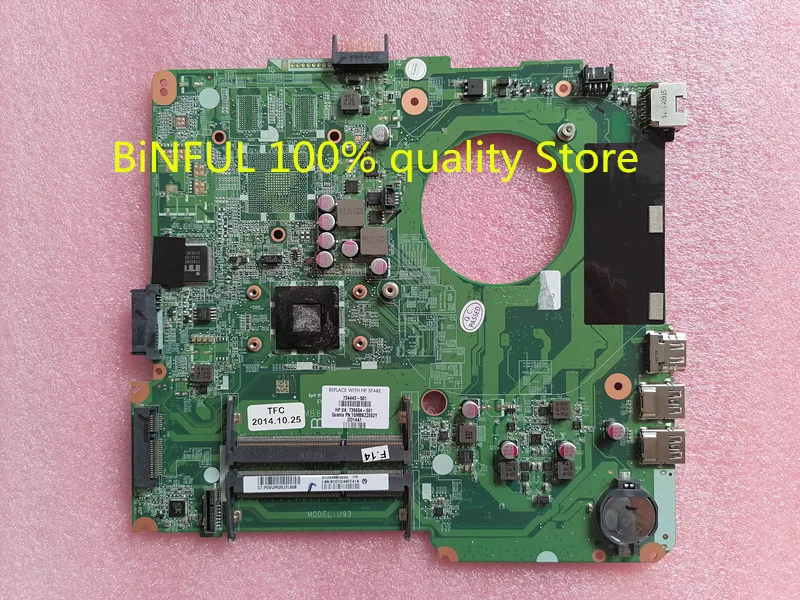 Материнская плата для ноутбука HP PAVILION TOUCHSMART 14Z-N 14-N 734443-001 734443-501 детская DA0U93MB6D0 100%