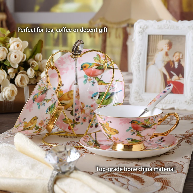 Madeline Pretty Port Tea Set 4 Cups & Plates Creamer Sugar Bowl Teapot 13  Piece