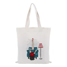 Крутой холст вместительная сумка для покупок сумка на заказ Печать текстовый логотип DIY Сумочка ежедневное использование эко экологическая многоразовая утилизация