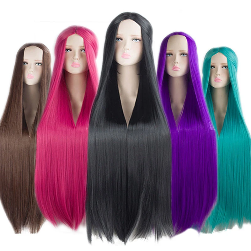Lupu Cosplay Wigs Blonde Pink Purple 100cm Super Long Straight Natural Hair Synthetic High Temperture Fiber For Black Women Synthetic None Lace Wigs Aliexpress