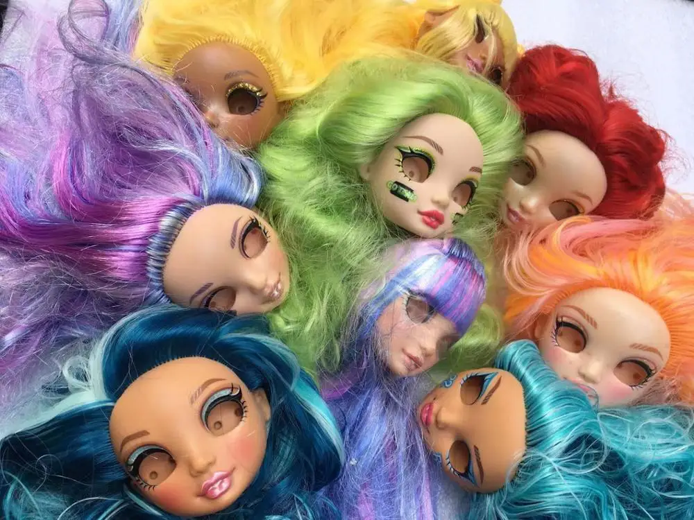 Реалистичные ресницы радуга Высокая Кукла игрушечная голова оригинальные