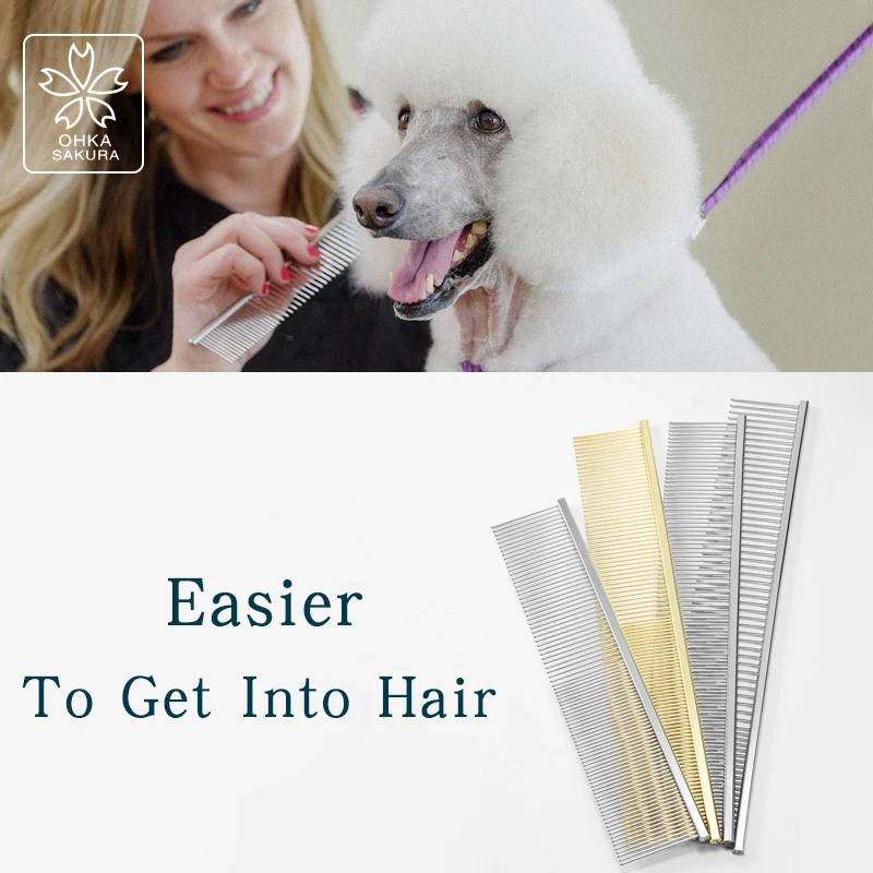 Pet Hair Comb Sakura Grooming Piano Comb Poodle Pull Hair Open Knot for Competition Style