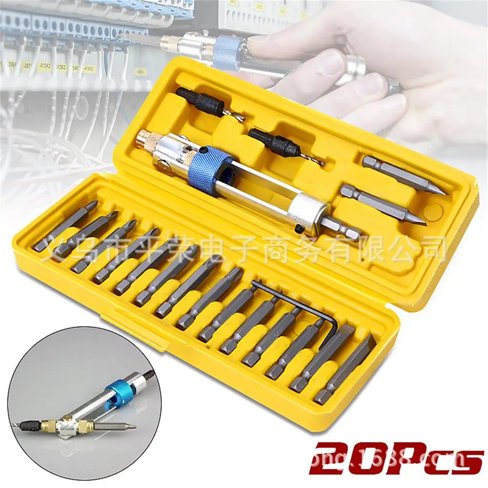 20 pcs/set HSS countersunk head drill bit screwdriver conversion dual-use quick-change power tool accessories 3d printer extruder head kit for prusa mk3s extruder nozzle heating aluminum quick throat kit