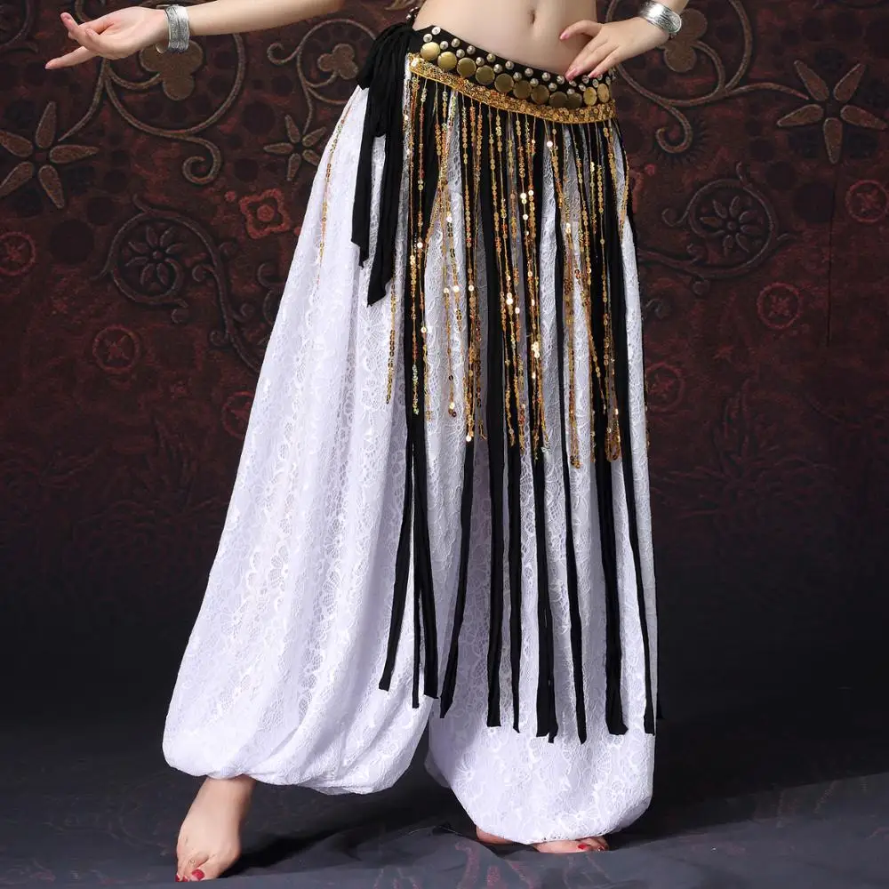 Wuchieal Falda De Danza Del Vientre Para Mujer, Faldas Completas De Gasa Tribal, Falda De Gladiador Animadora (negro