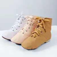 Jazz Shoes Canvas Jazz Dancing Shoes Ankel Length Dance Boots Split Sole Shoes For Girls Kids Adults Children China Size 26-45 1