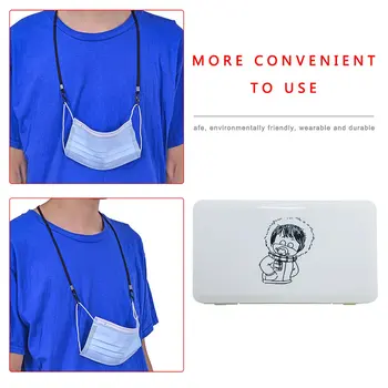 

Face Mask Storage Box Dustproof Mask Temporary Storage Case Lightweight Portable Disposable Mask Case