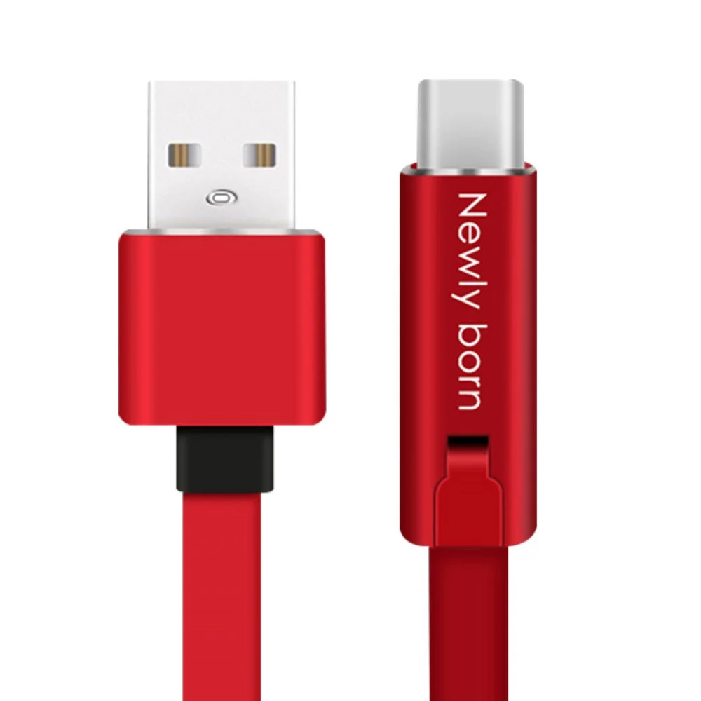 red 1,5 м Рециркулирующий кабель для зарядного устройства, восстанавливаемый usb-кабель для передачи данных, кабель для синхронизации и зарядки 4A, шнур для быстрой зарядки для IOS TypeC - Цвет: red