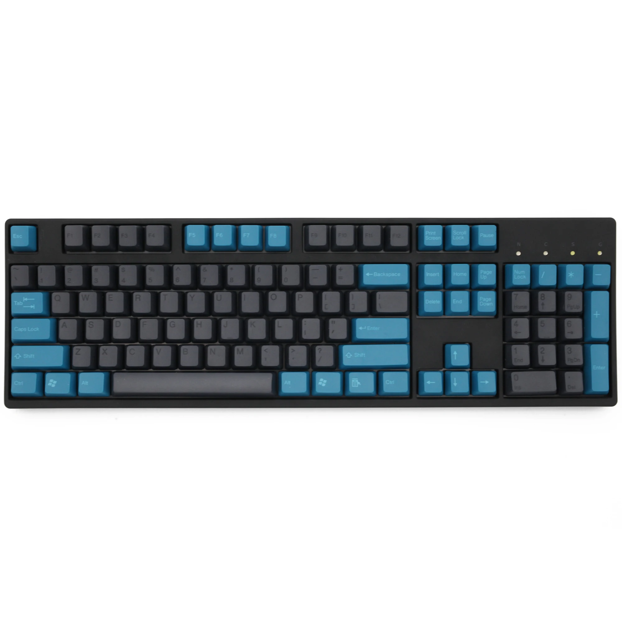Taihao abs двойные колпачки для diy игровой механической клавиатуры цвет синий серый 104
