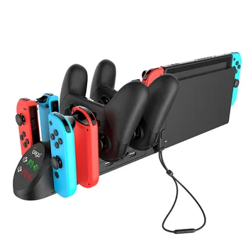 

iPega PG-9187 6 in 1 For Switch Game Console Pro Controller Charger Stand Dock Multi Gram Charger Stand Charging Dock Stands