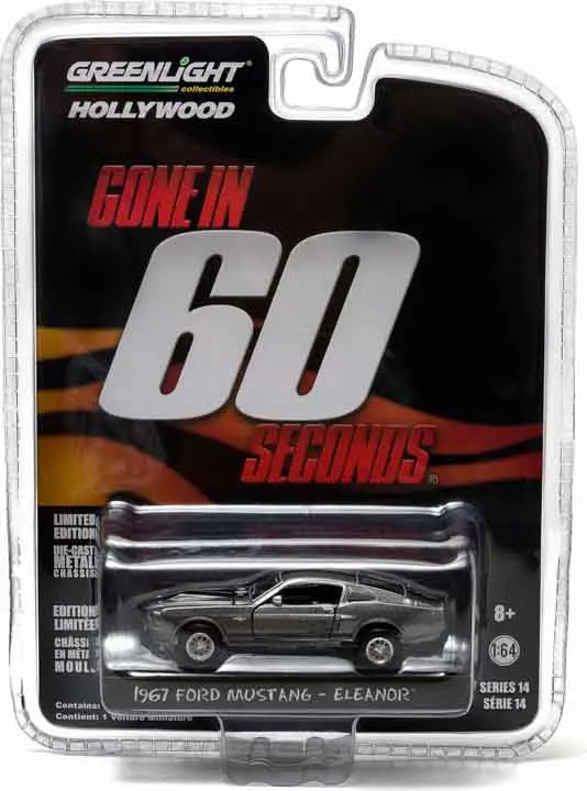 Модель автомобиля GreenLight 1:64 1967 Ford Mustang Eleanor из сплава под заказ металлические