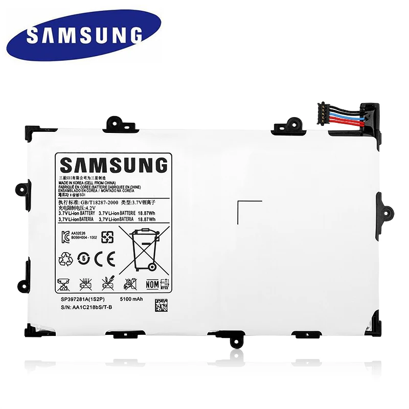 Samsung 5100 мА/ч, Батарея для samsung Galaxy Tab 7,7 P6800 P6810 GT-P6800 GT-P6810 SP397281A(1S2P) SP397281A 1s2p инструменты