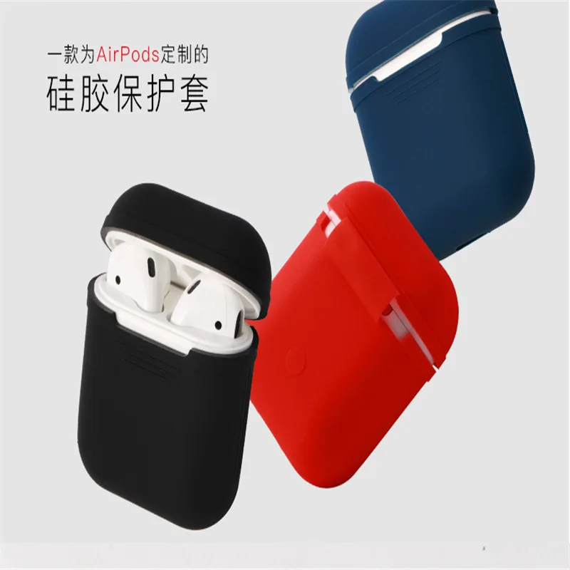 Low Price AirPods Silicone Protective Sleeve Earphone Box Apple Wireless Bluetooth Headset Shatter-resistant Received Take IPhon
