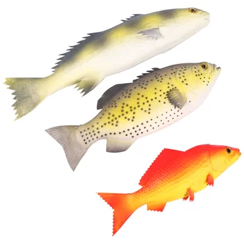 

3pcs Fake Fish Toy Simulation Fish Model Creative Fish Educational Toy Decorative Fish for Kids Children