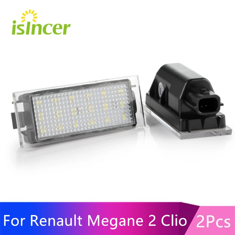 

2Pcs Canbus Car LED Number License Plate Light No error For Renault Megane 2 Clio Laguna 2 Megane 3 Twingo Master Vel Satis