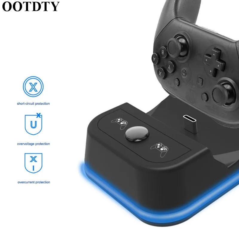OOTDTY двойной USB зарядное устройство Быстрая зарядка док-станция для Playstation 4 PS4 Pro игровой контроллер Джойстик ручка аксессуары