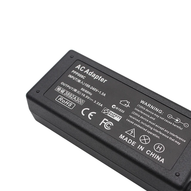 Chargeur pc HP 19.5v 3.33A 4.8X1.7mm