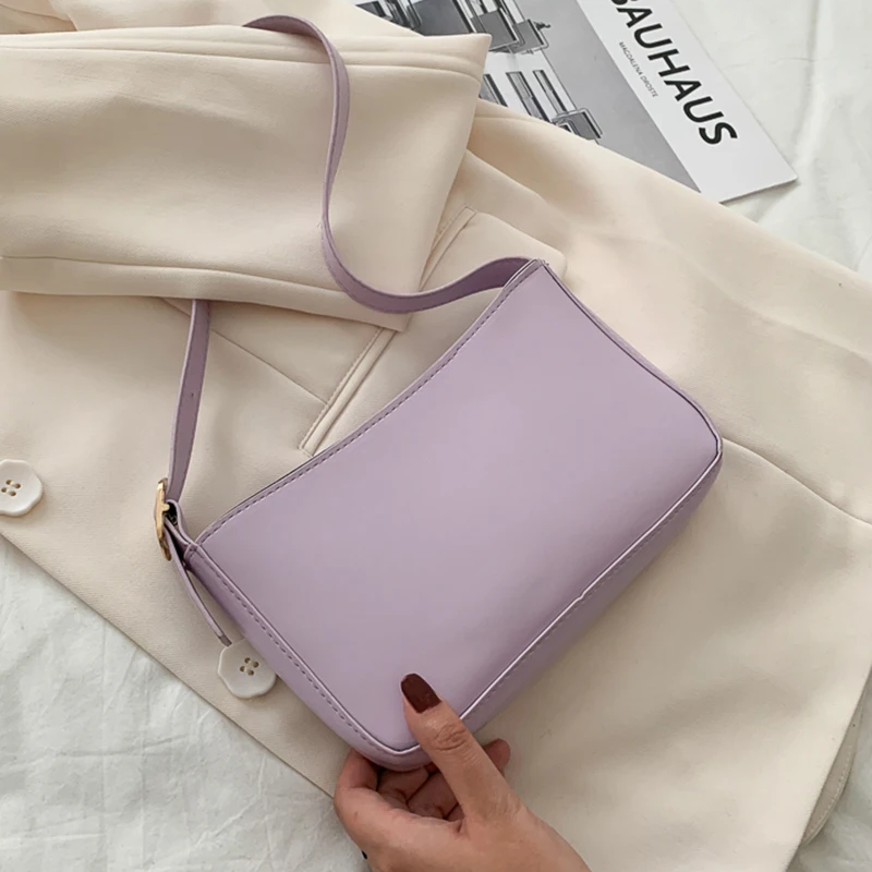 

New Fashion Solid Color Shoulder Women Bags 2020 Hand Bag Personality Wild Fashion PU Leather Designer Purse and Handbags
