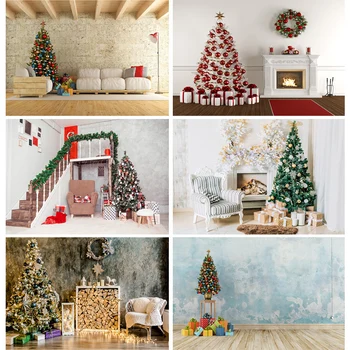 

Christmas Photography Backdrops Room Tree Party Decor Baby Portrait Photo Background For Photo Studio Props 20106ZSD-05