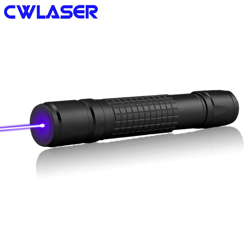 Синий CWLASER высокой мощности 405nm Фокусируемый фиолетовый лазерный указатель+ матч-освещение(3 цвета - Испускаемый цвет: Синий