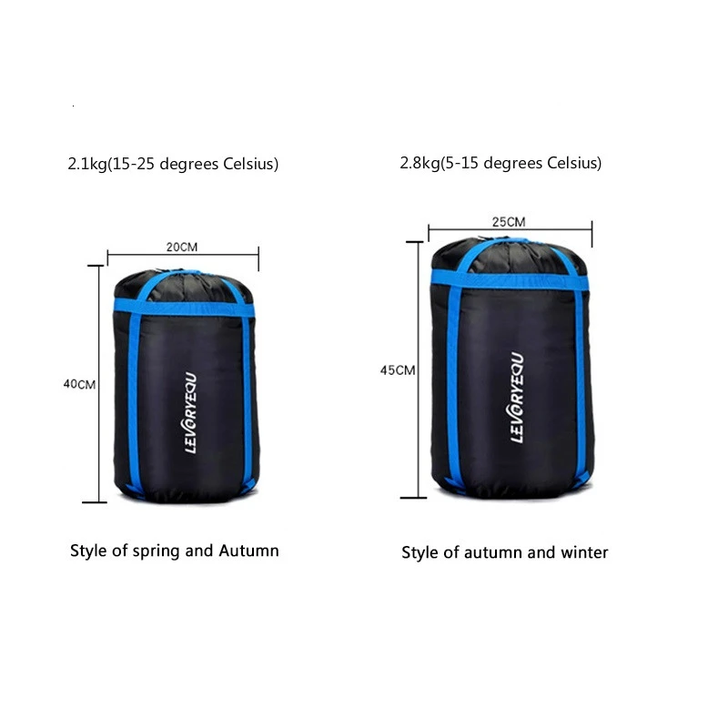 Splicing Sleeping Bag 2 Adult Person Cotton Envelope Spring and Autumn Sleeping Bag for Outdoor Camping Hiking Travel