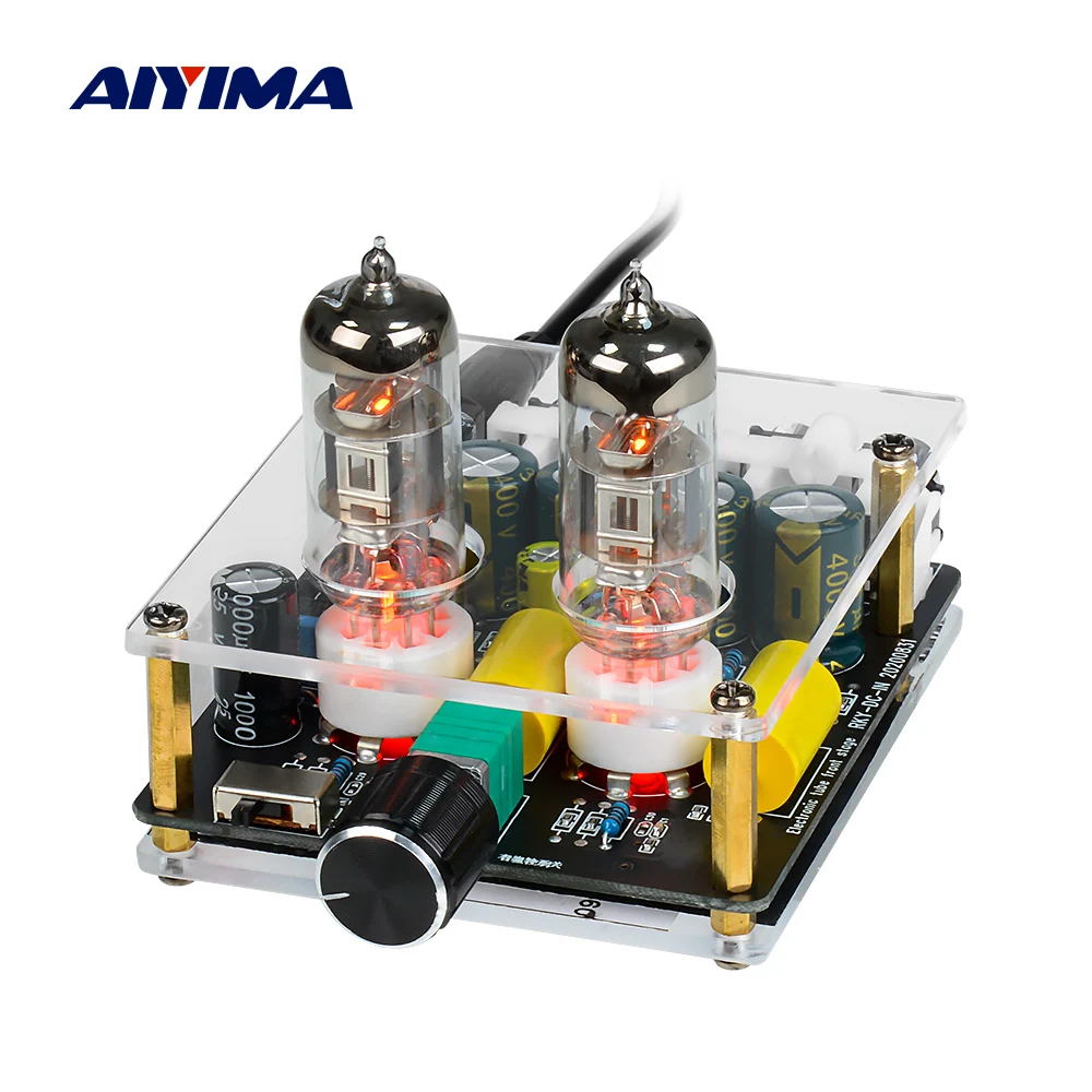 AIYIMA Upgraded 6K4 Tube Preamplifier Amplifiers HiFi Preamp Bile Buffer Auido Amp Speaker Sound Amplifier Home Theater DIY |