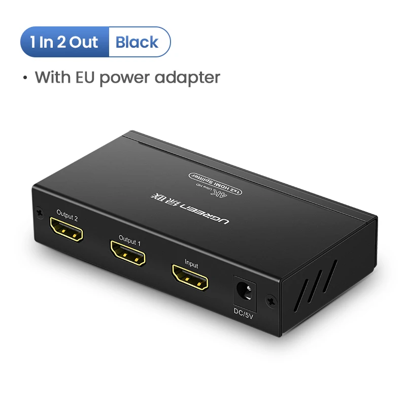 1 In 2 Out Ugreen 1 в 2 Выход HDMI разветвитель 4 к HDCP1.4 разветвитель HDMI 1x2 1x4 1x8 адаптер с ЕС питания для PS4 Xbox One HDMI переключатель разветвитель - Цвет: 1 In 2 Out
