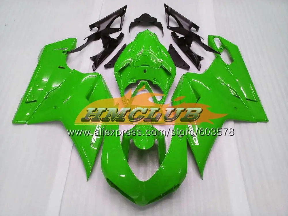 No. 23 848S для поездок на мотоцикле DUCATI 848R 1098R 848 1098 1198 S 07 08 09 11 12 39CL. 29 глянцевый черный 1098S 1198 S 2007 2008 2009 2010 2011 2012 обтекатель - Цвет: No. 23