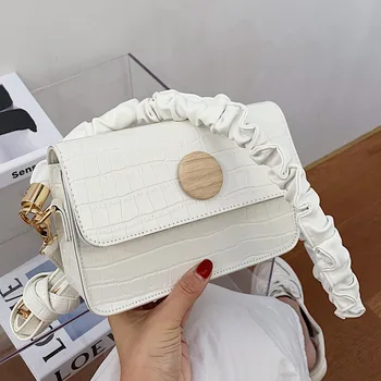

2020 Popular New Style Fashion Retro Small Bag WOMEN'S Bag Versitile Fashion Pleated Bag WOMEN'S Cross-body Bag