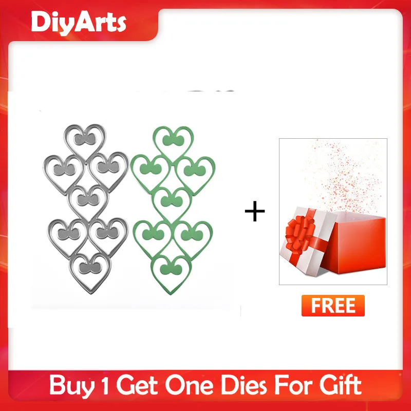

DiyArts Dies Cutting Heart Irrrgular Metal Cutting Bookmark for Scrapbooking Card Album Embossing Diecut New Template