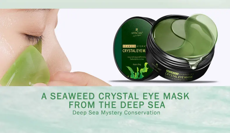 Eye Serum Roller Massager + Seaweed Collagen Gel Eye Patches