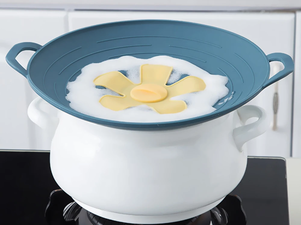 Silicone lid Spill Stopper Cover For Pot Pan Kitchen Accessories Cooking Tools Flower Cookware Home Kitchen Accessories Gadgets