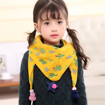 

Boy Girls Newborn Baby Autumn Lovely Feed e Cotton Bibs Bandana Soft Winter Neck Warmer Print Scarf Cute