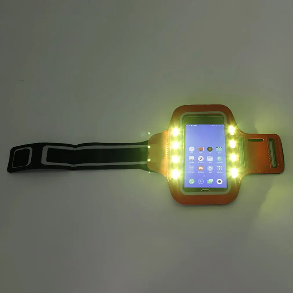 Для Iphone Спортивная световая нарукавная повязка Led мобильный телефон защитная нарукавная Сумка-повязка на руку защитный чехол