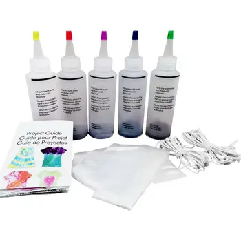 

5-Color Tie Dye Kit Non-toxic DIY Garment Graffiti Fabric Textile Paint 120ml Colorful Clothing Tie Dye Kit Pigment Set
