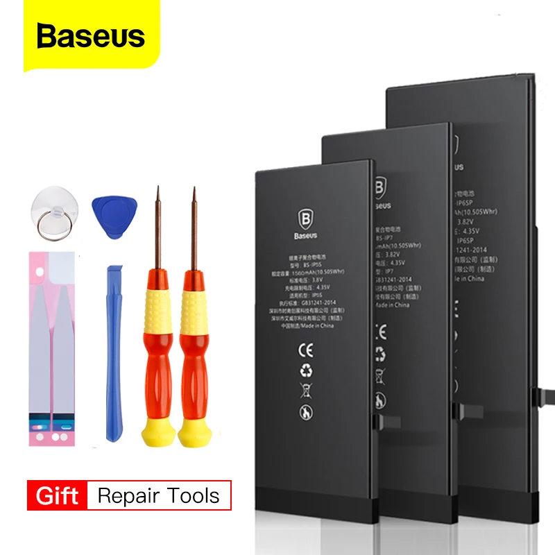 Аккумулятор Baseus для телефона iPhone 6s 6 5s 5 5c 7 8 Plus оригинальный аккумулятор большой