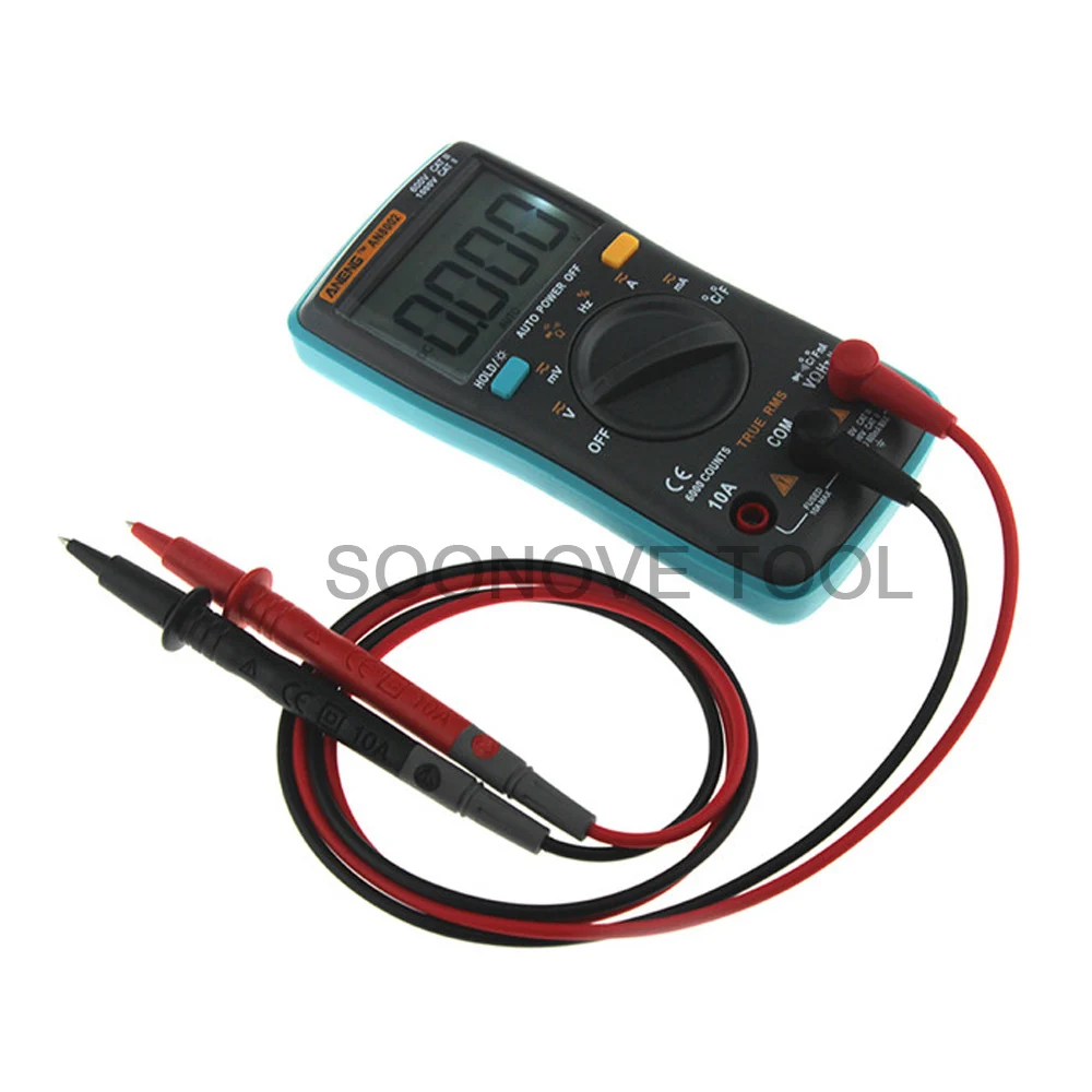 ANENG AN8002 Портативный ЖК цифровой мультиметр 6000 отсчетов подсветка AC/DC Амперметр