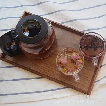 

Originality Personality Concise Black Walnut Trencher Round Solid Color Adult Tray Texture Different Beautiful Tableware