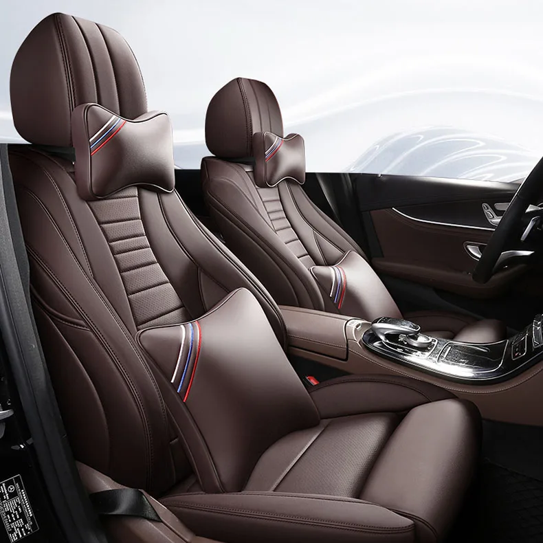 Пользовательские чехлы для автомобильных сидений для авто Mercedes Benz E200 E260 E300 E320 E350 E400 E500 аксессуары автомобильные Чехлы Защитные подушки - Название цвета: COFFEE LUX