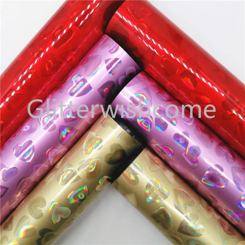 Glitterwishcome 21X29 см A4 размер винил для бантов радужные сердца ПВХ листы для бантов, GM704B