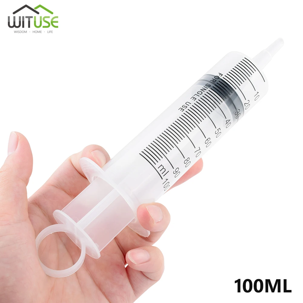 

100ml Plastic Reusable Big Home Large Nutrient Sterile Hydroponics Cat Dog Tools Feeding Acc Wholesale Health Syringe Measuring