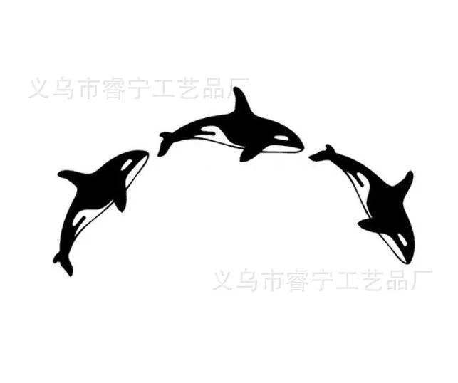Импортные товары киты прыгать бампер наклейки orcinus Orca Killer киты светоотражающие наклейки на автомобильные бамперы Бумага животных мультфильм