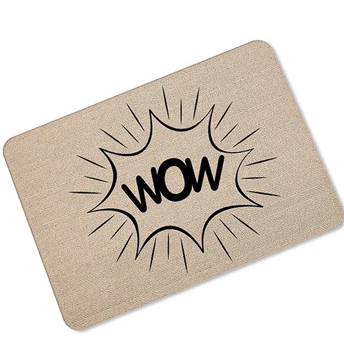 Zeegle Floor Mat Welcome Doormat Anti Slip Living Room Carpet Hallway Carpet Waterproof Shower Mat Funny Outdoor Floor Rug